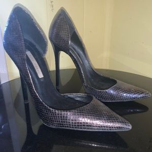 Zara Black and Purple Stilleto